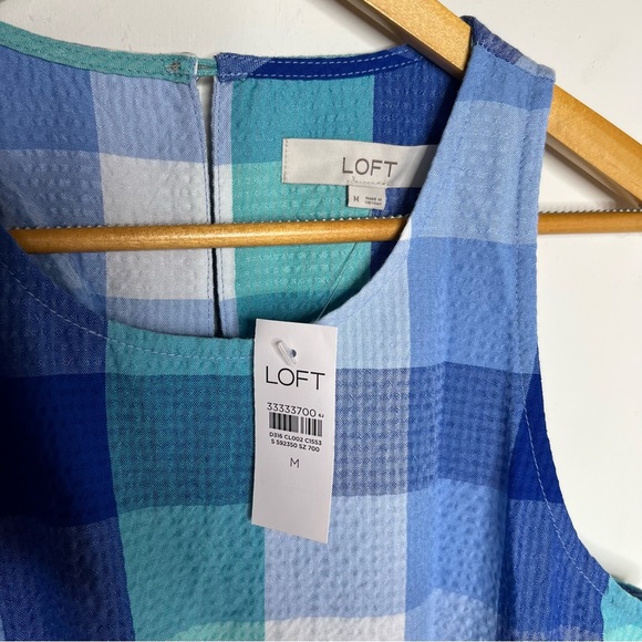 LOFT Plaid Cutout Back Midi Pocket Dress - Picture 12 of 15